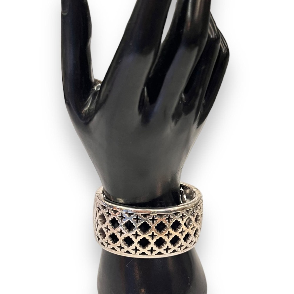 Brighton Silver-Tone Filigree Bangle Bracelet